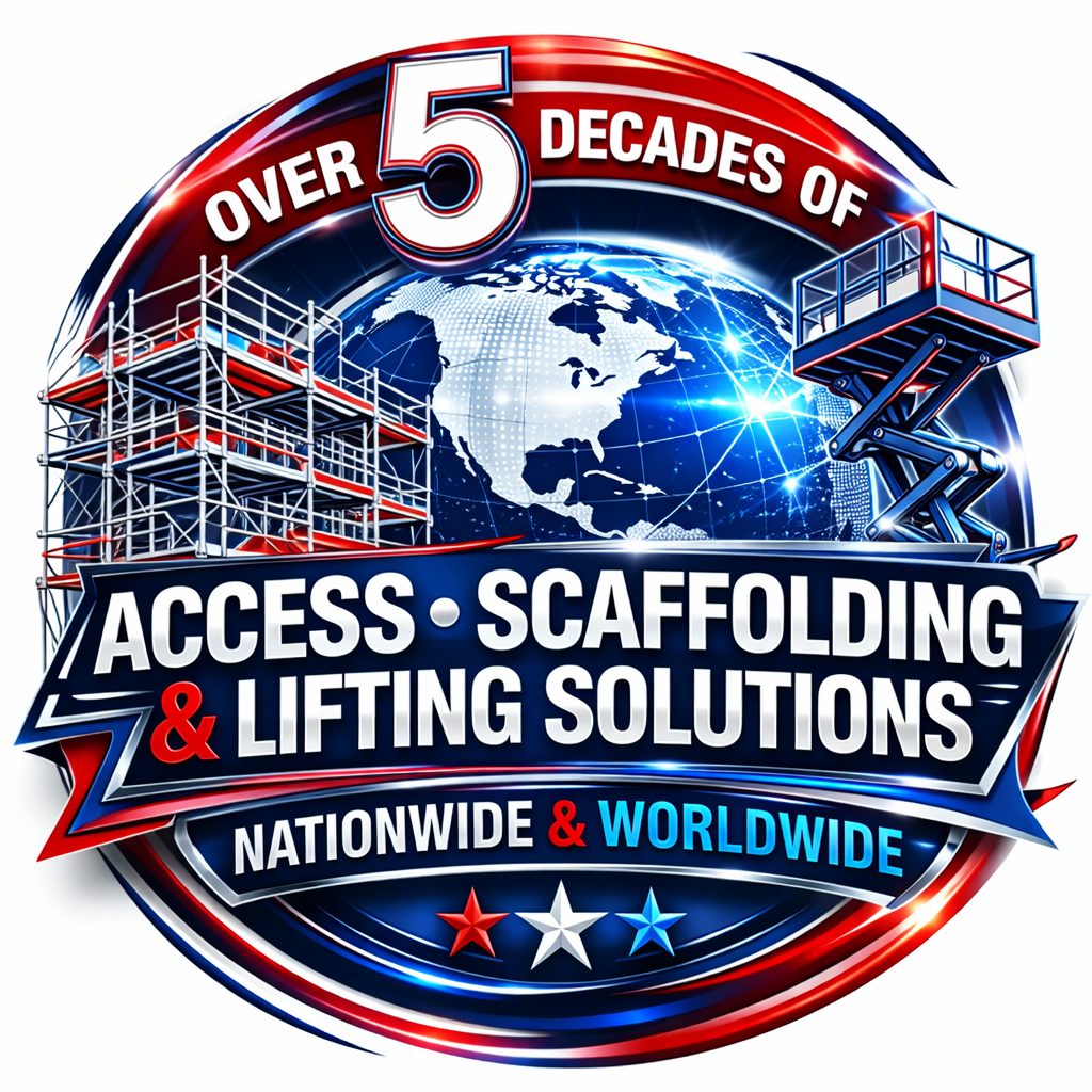 Access International over 5 decades of access, scaffolding and lifting solutions logo
