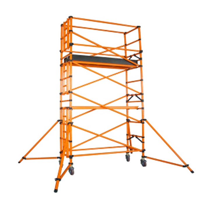 Orange titan industrial fibreglass GRP zone scaffold tower