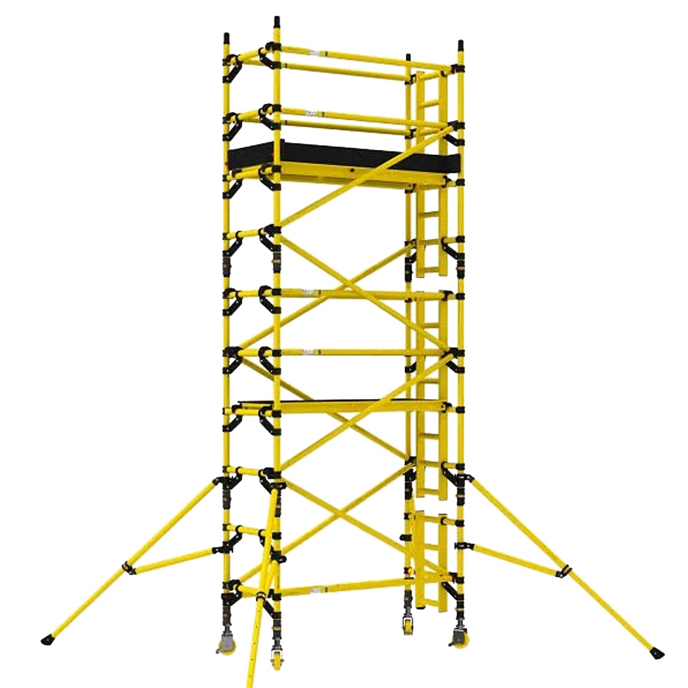 Yellow titan industrial fibreglass GRP zone scaffold tower